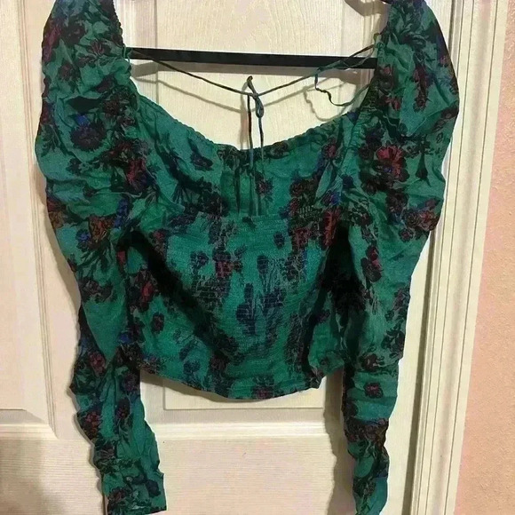 Free People Hilary Printed Top NWT Size L MSRP $98 - Picture 7 of 8